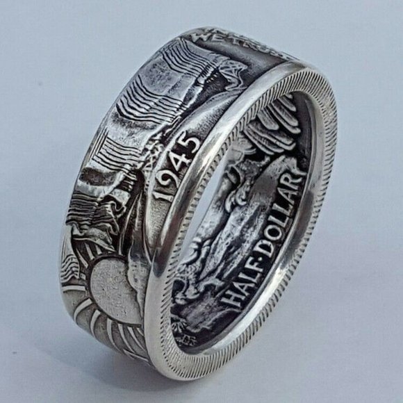 Other - Awesome Men’s 925 Silver Half Dollar Ring